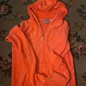 Juicy Couture, Orange Terry Cloth Sweater
